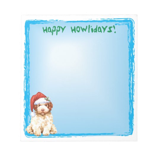 Happy Howlidays Lagotto Romagnolo-laptop Notitieblok (Voorkant)