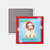 Happy Howlidays Lagotto Romagnolo Magnet (Voorkant / Achterkant)