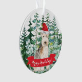 Happy Howlidays Lakeland Terrier Kerstmis Ornament (voorkant)