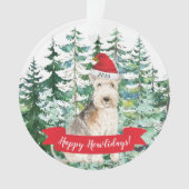Happy Howlidays Lakeland Terrier Kerstmis Ornament (voorkant)