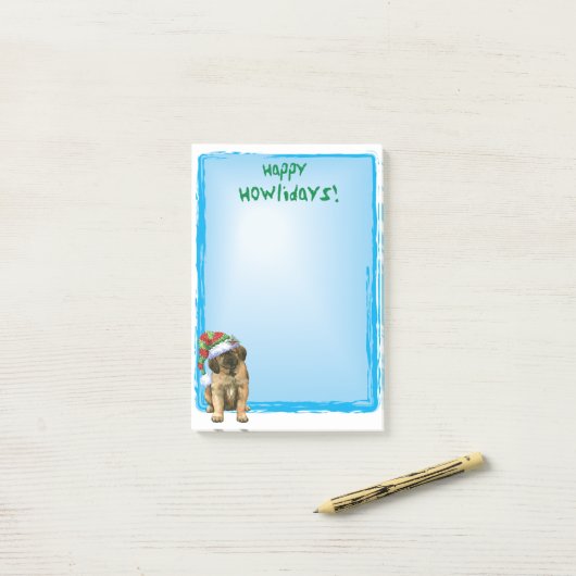 Happy Howlidays Leonberger Post-it® Notes (Op bureau)