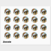 Happy Howlidays Leonberger Ronde Sticker (Vel)