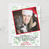 Happy Howlidays Leuke Poot Print Kerstboom Foto Feestdagenkaart (Achterkant)