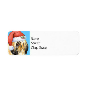 Happy Howlidays Lhasa Apso Etiket