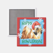 Happy Howlidays Lhasa Apso Magneet (Voorkant / Achterkant)