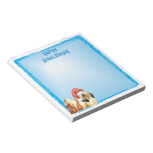 Happy Howlidays Lhasa Apso Notitieblok (Schuin)