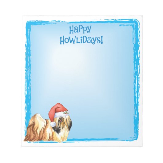 Happy Howlidays Lhasa Apso Notitieblok (Voorkant)