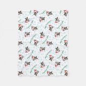 Happy Howlidays Long Coat Chihuahua Fleece Blanket (Voorkant)