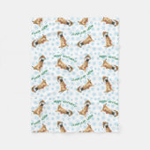 Happy Howlidays Malinois Fleece Deken (Voorkant)