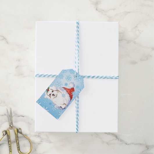 Happy Howlidays Maltese Cadeaulabel (Met Touw)
