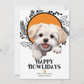 Happy Howlidays Maltese Dog Kerstmis Feestdagenkaart (Voorkant)
