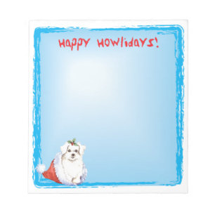 Happy Howlidays Maltese Notitieblok
