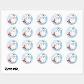 Happy Howlidays Maltese Ronde Sticker (Vel)