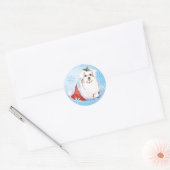 Happy Howlidays Maltese Ronde Sticker (Envelop)