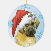 Happy Howlidays Mastiff Keramisch Ornament (Links)