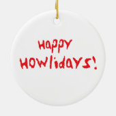 Happy Howlidays Mastiff Keramisch Ornament (Achterkant)