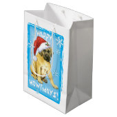 Happy Howlidays Mastiff Medium Cadeauzakje (Achterkant Gekanteld)