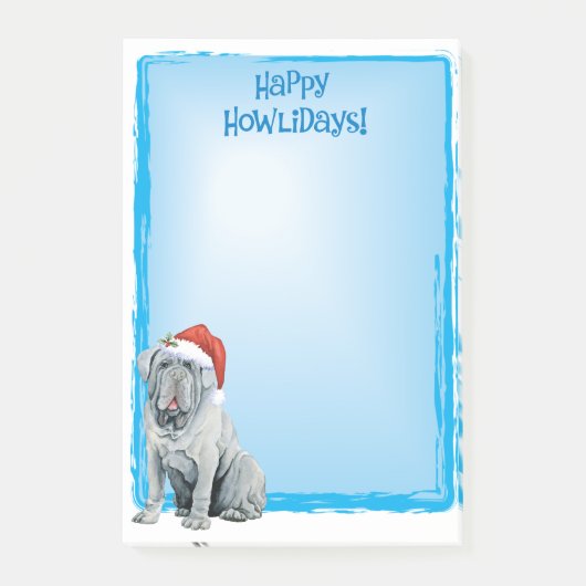 Happy Howlidays Mastino Post-it Notes (Voorkant)
