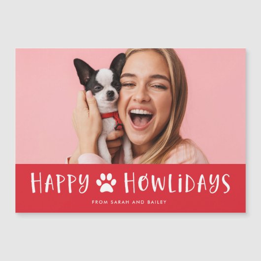 Happy Howlidays met foto | Funny Dog Kerstmis (Voorkant)