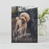 Happy Howlidays met handschrift | Foto Pet Dog (Staand voorkant)