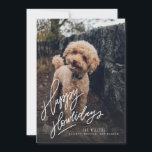 Happy Howlidays met handschrift | Foto Pet Dog<br><div class="desc">Dit gezelschapsdier met de volle tapekaart met uw foto van uw vriend(in) en moderne handschrift met handgetekende paw accenten. Wordt geleverd met een bijpassend afdrukpatroon op de achterzijde voor een extra speciale aanraking.</div>