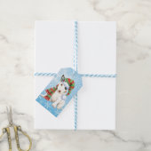 Happy Howlidays Mini Bull Terrier Cadeaulabel (Met Touw)