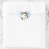 Happy Howlidays Mini Bull Terrier Hart Sticker (Tas)