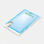 Happy Howlidays Mini Bull Terrier Post-it® Notes (Schuin)