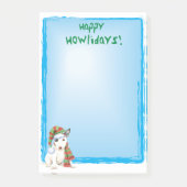Happy Howlidays Mini Bull Terrier Post-it® Notes (Voorkant)