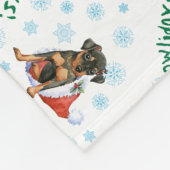 Happy Howlidays Miniature Pinscher Fleece Deken (Hoek)