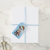 Happy Howlidays Miniature Schnauzer Cadeaulabel (Met Touw)
