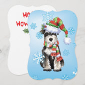 Happy Howlidays Miniature Schnauzer Feestdagenkaart (Voorkant / Achterkant)