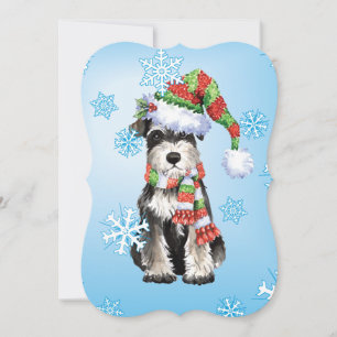 Happy Howlidays Miniature Schnauzer Feestdagenkaart