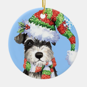 Happy Howlidays Miniature Schnauzer Keramisch Ornament
