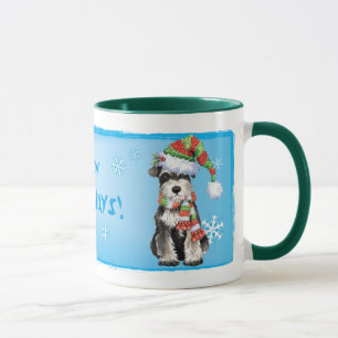 Happy Howlidays Miniature Schnauzer Mok