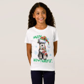 Happy Howlidays Miniature Schnauzer T-shirt (Voorkant volledig)
