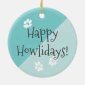 Happy Howlidays Miniatuur Pinscher Dog Cute Puppy Keramisch Ornament (Achterkant)