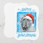 Happy Howlidays Neapolitan Mastiff Holiday Card Feestdagenkaart (Voorkant / Achterkant)