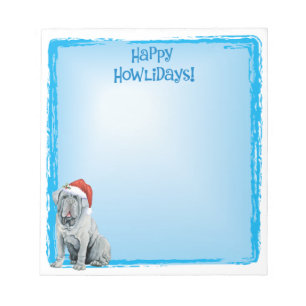Happy Howlidays Neapolitan Mastiff-laptop Notitieblok
