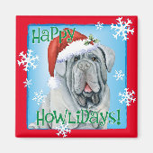 Happy Howlidays Neapolitan Mastiff Magnet (Voorkant)