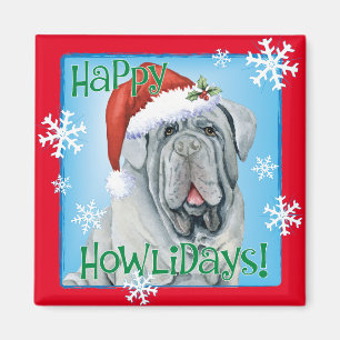 Happy Howlidays Neapolitan Mastiff Magnet