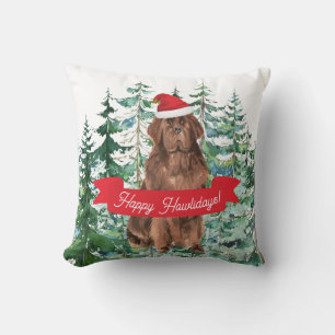 Happy Howlidays Newfoundland Dog Kerstmis Kussen