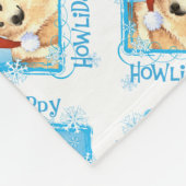 Happy Howlidays Noors Buhund Fleece Deken (Hoek)