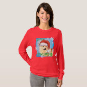 Happy Howlidays Noors Buhund T-shirt (Voorkant volledig)