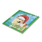 Happy Howlidays Noors Buhund Tegeltje (Zijkant)