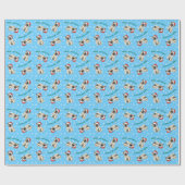 Happy Howlidays Noors Elkhound Wrapping Paper Cadeaupapier (Vlak)