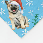 Happy Howlidays Noorse Elkhound Fleece Blanket (Hoek)