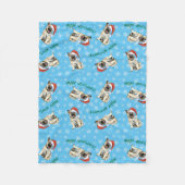 Happy Howlidays Noorse Elkhound Fleece Blanket (Voorkant)