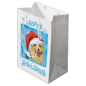 Happy Howlidays Norfolk Terrier Medium Cadeauzakje (Voorkant Gekanteld)