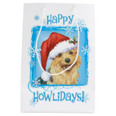 Happy Howlidays Norfolk Terrier Medium Cadeauzakje (Achterkant)